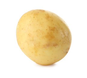 Photo of Fresh raw organic potato isolated on white