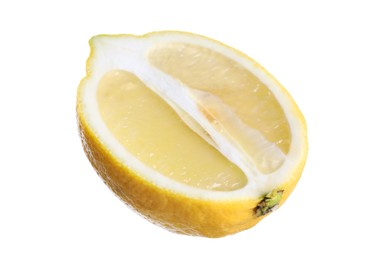 Photo of Half of fresh lemon isolated on white