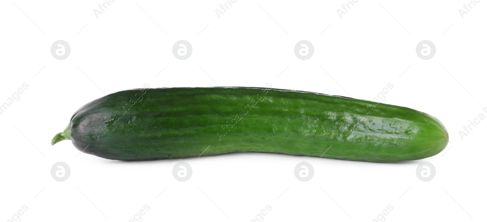 Photo of Whole fresh green cucumber isolated on white