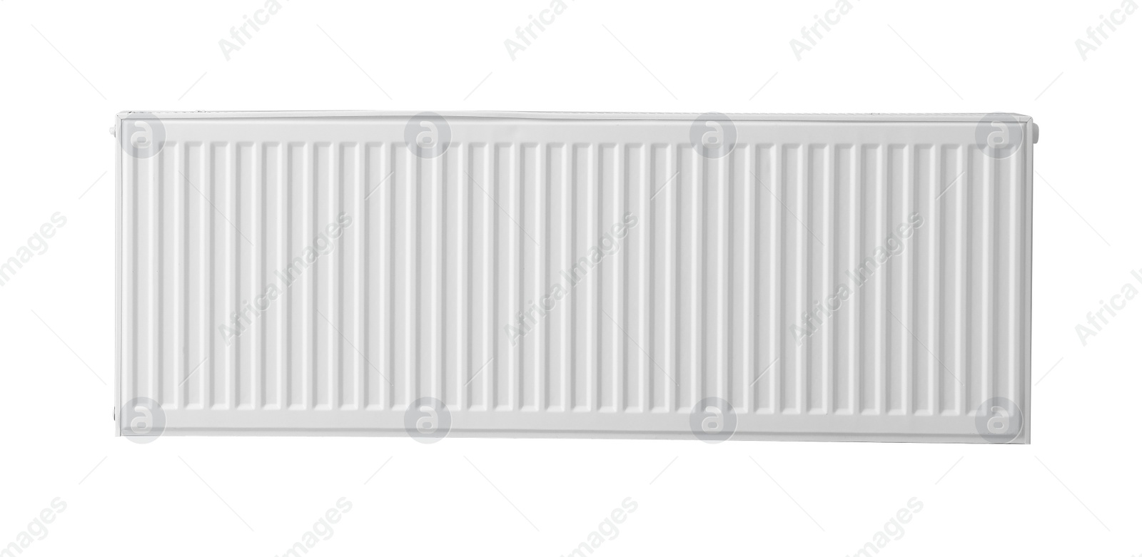 Image of Modern panel radiator on white background. Heating system