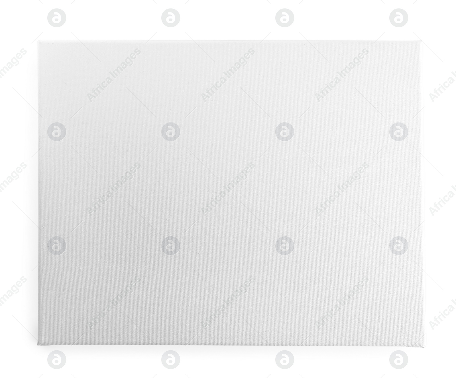 Photo of Blank canvas isolated on white. Mockup for design