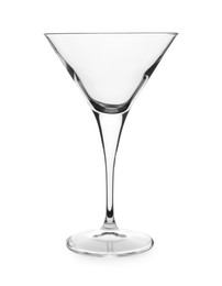 Photo of Elegant clean empty martini glass isolated on white