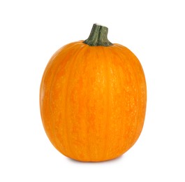 Photo of Fresh ripe orange pumpkin isolated on white