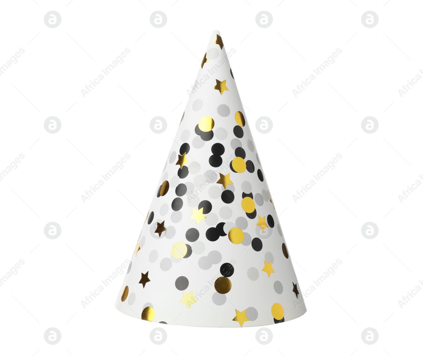 Photo of One beautiful party hat isolated on white