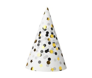 Photo of One beautiful party hat isolated on white