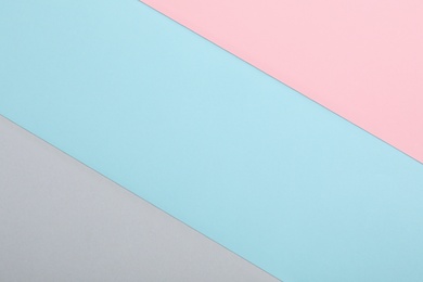 Colorful paper sheets as background, top view