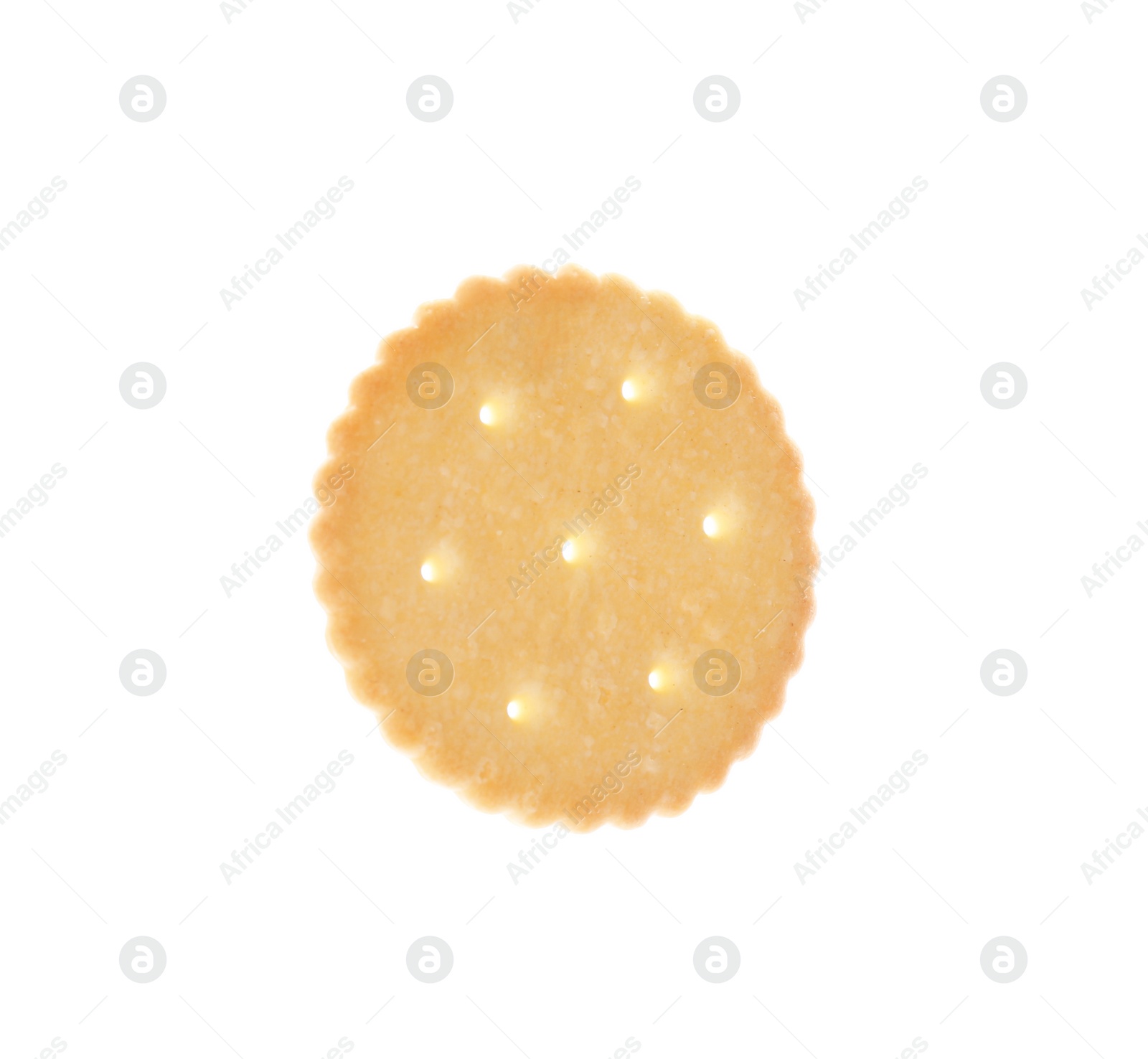 Photo of Crispy cracker isolated on white. Delicious snack