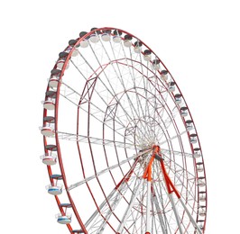 Beautiful large Ferris wheel isolated on white