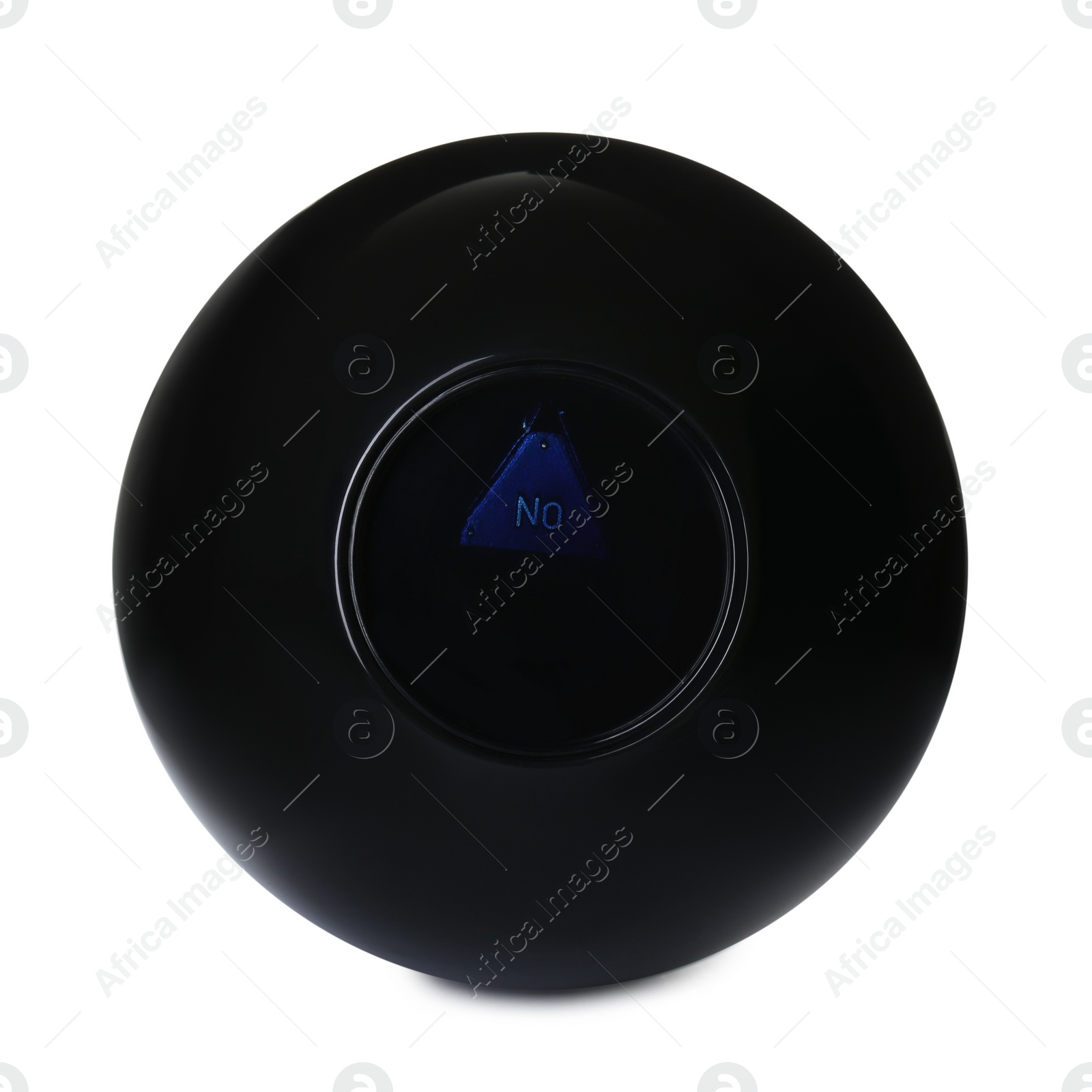 Photo of Magic eight ball with prediction No isolated on white