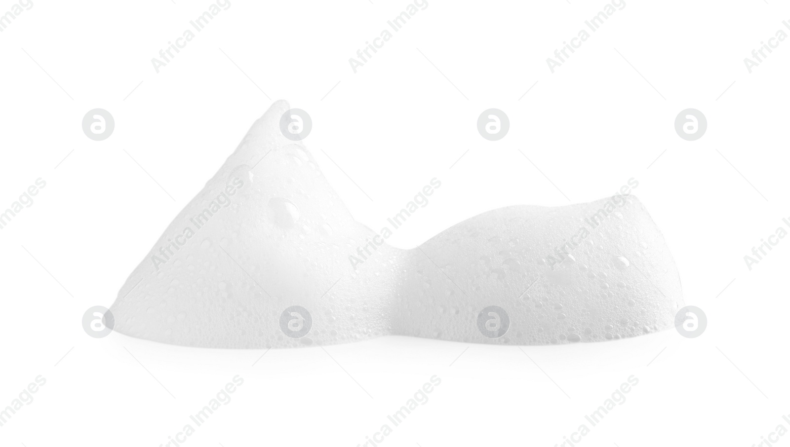 Photo of Sample of cosmetic foam on white background