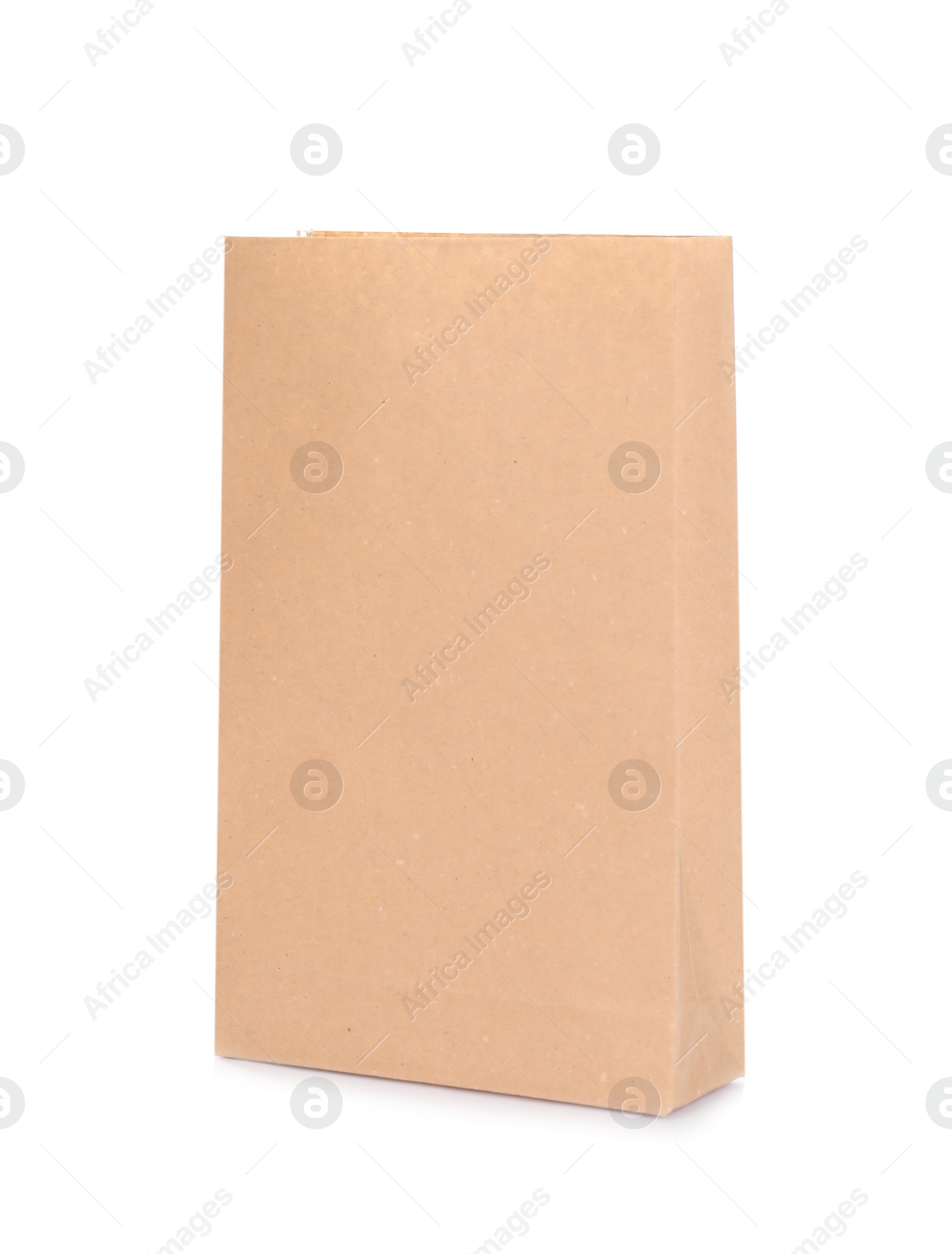 Photo of Paper bag isolated on white. Mockup for design