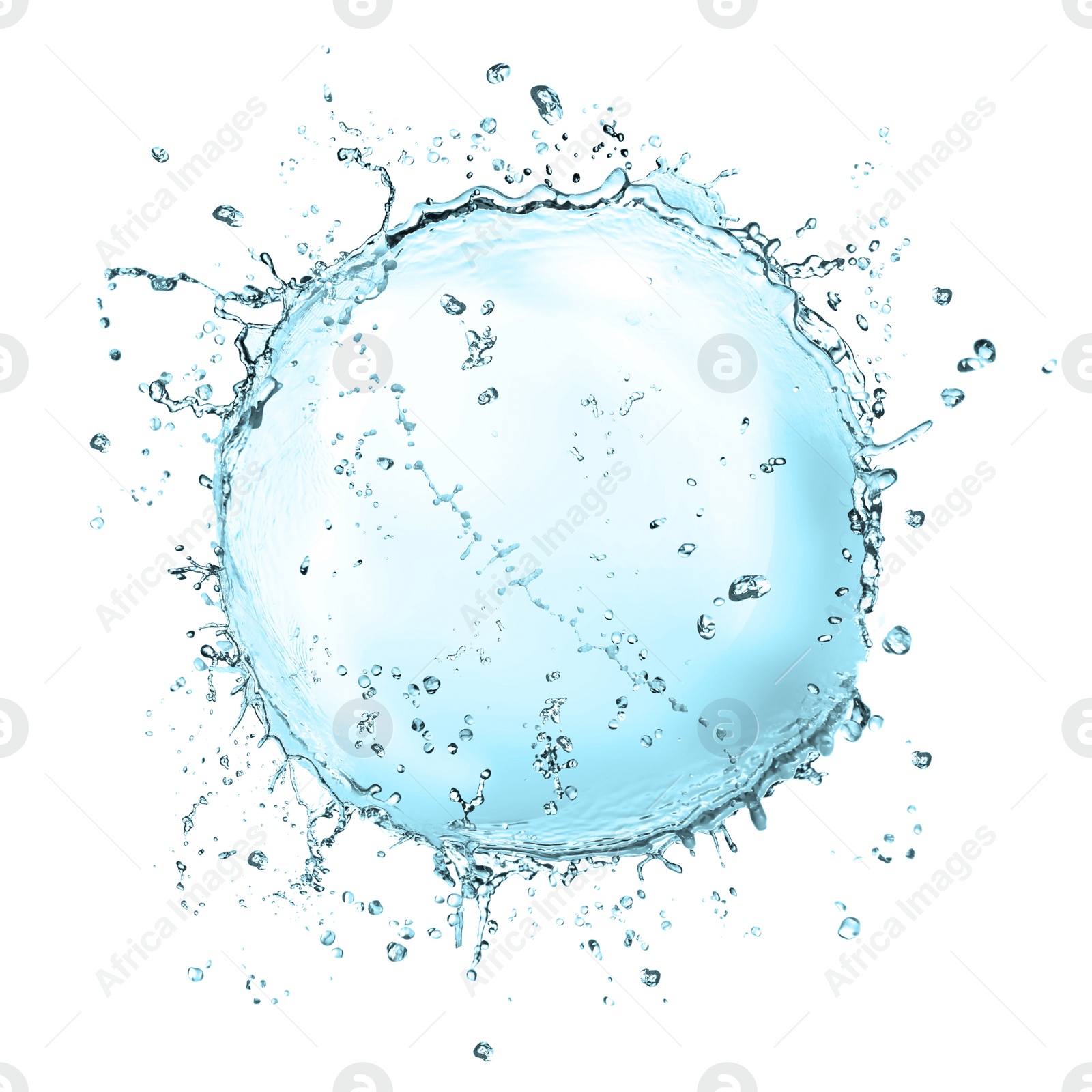 Image of Abstract splash of water isolated on white