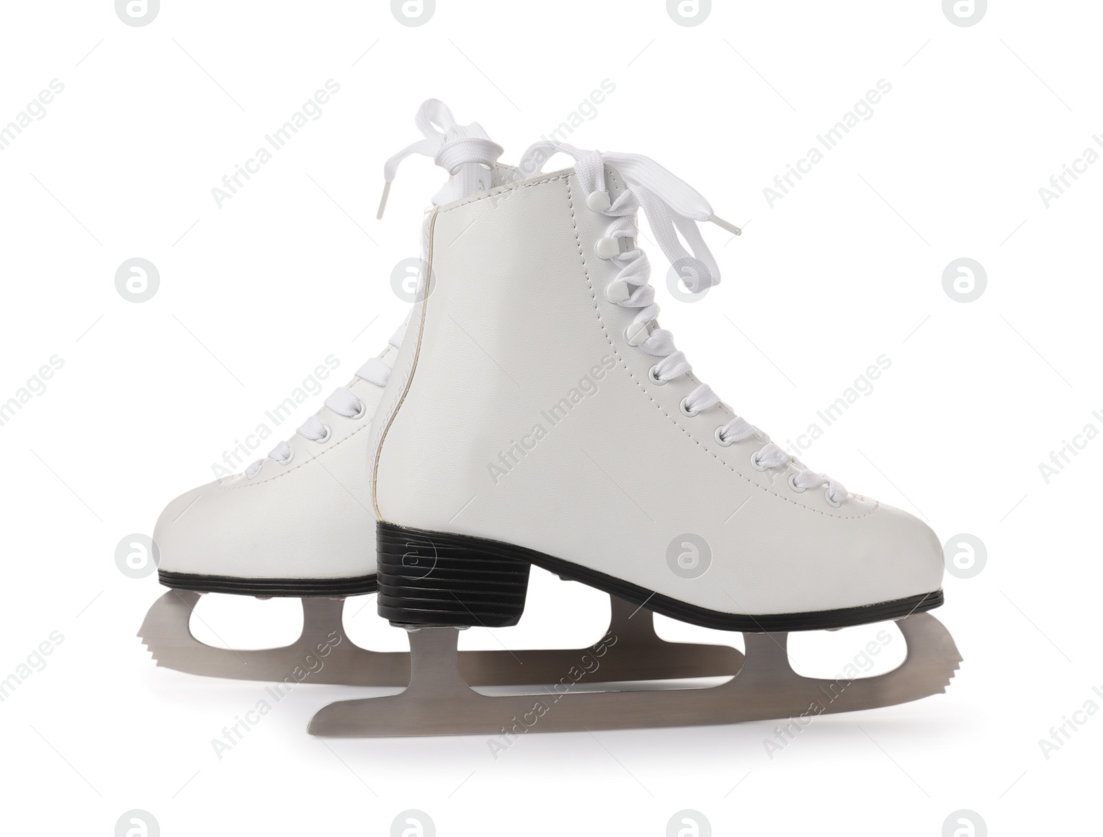 Photo of Pair of figure ice skates isolated on white