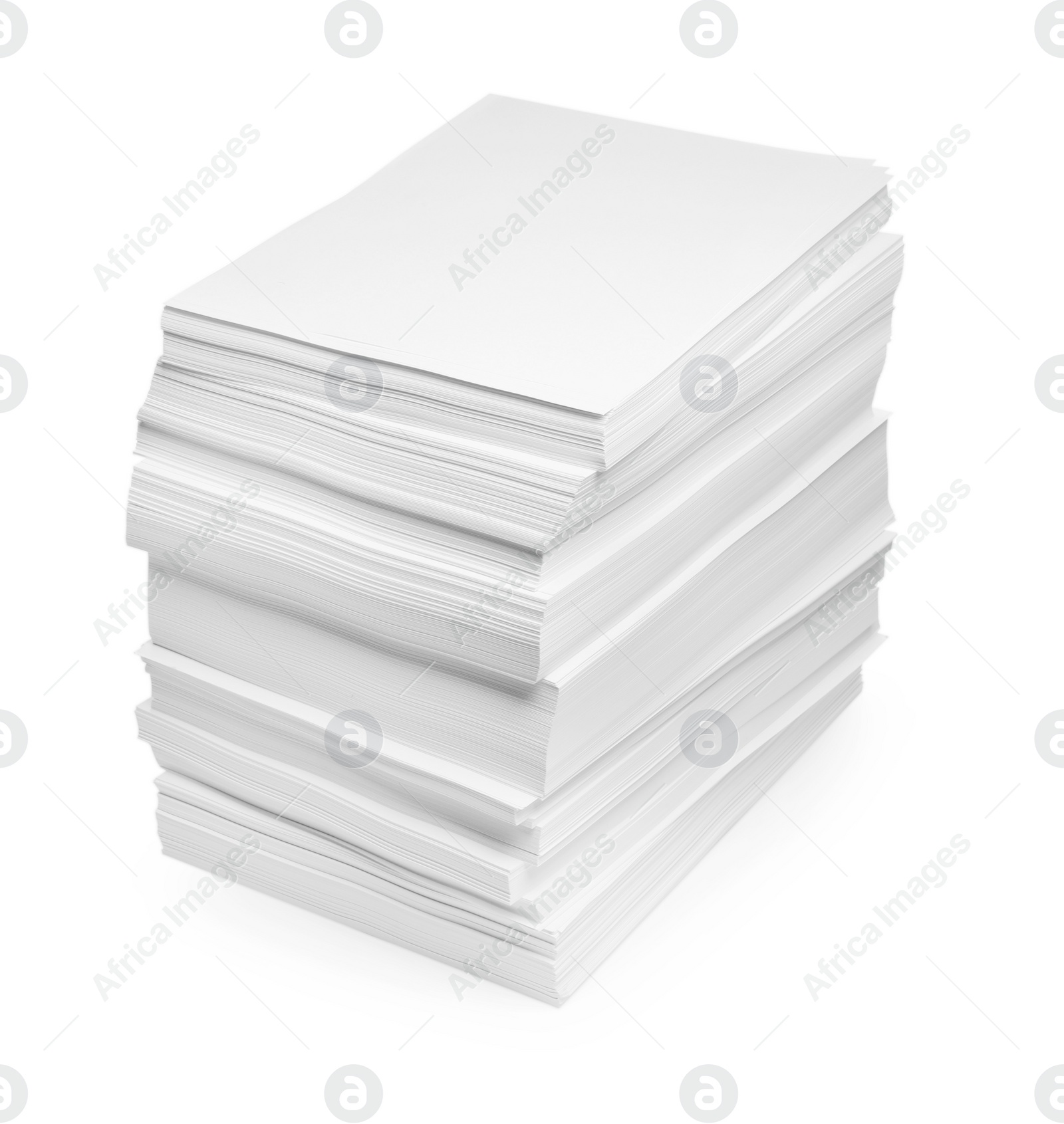 Photo of Stack of paper sheets isolated on white