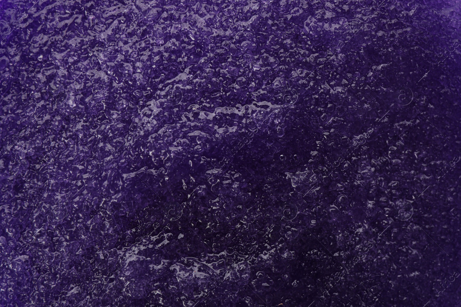 Photo of Body scrub as background, closeup. Cosmetic product