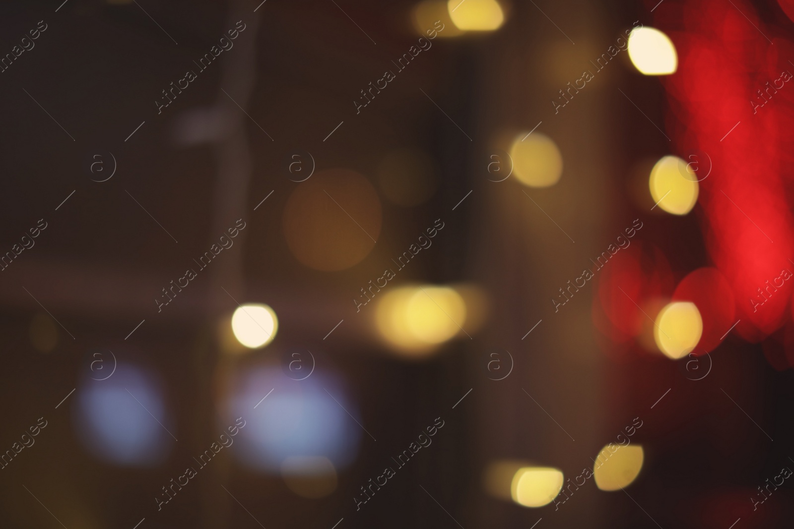 Photo of Beautiful street lights at night. Bokeh effect