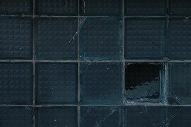 Texture of dirty glass tiles as background, closeup. Space for text