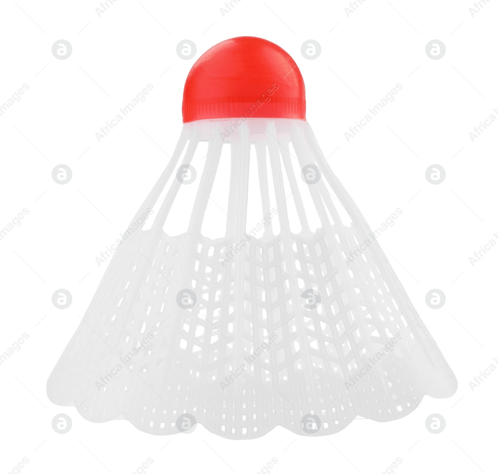 Photo of One badminton shuttlecock isolated on white, Sports equipment