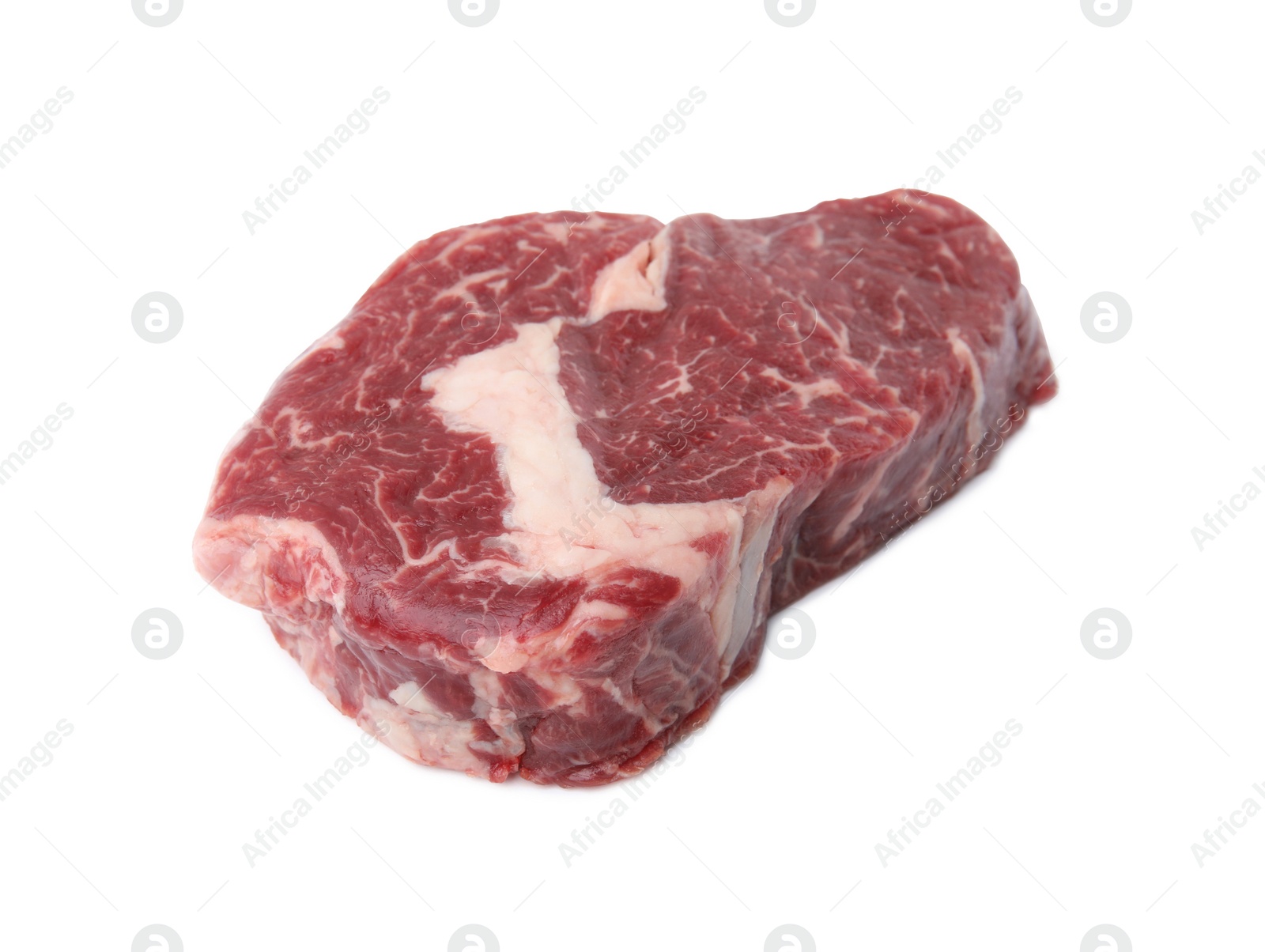 Photo of Piece of fresh beef meat isolated on white