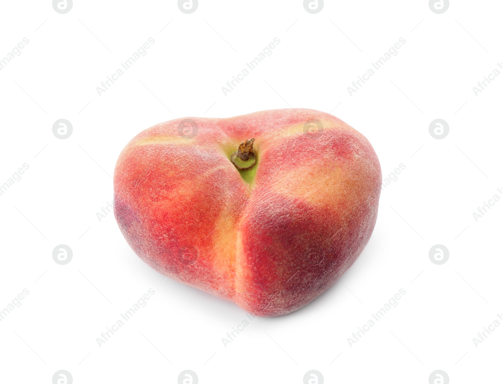 Photo of Fresh ripe donut peach isolated on white