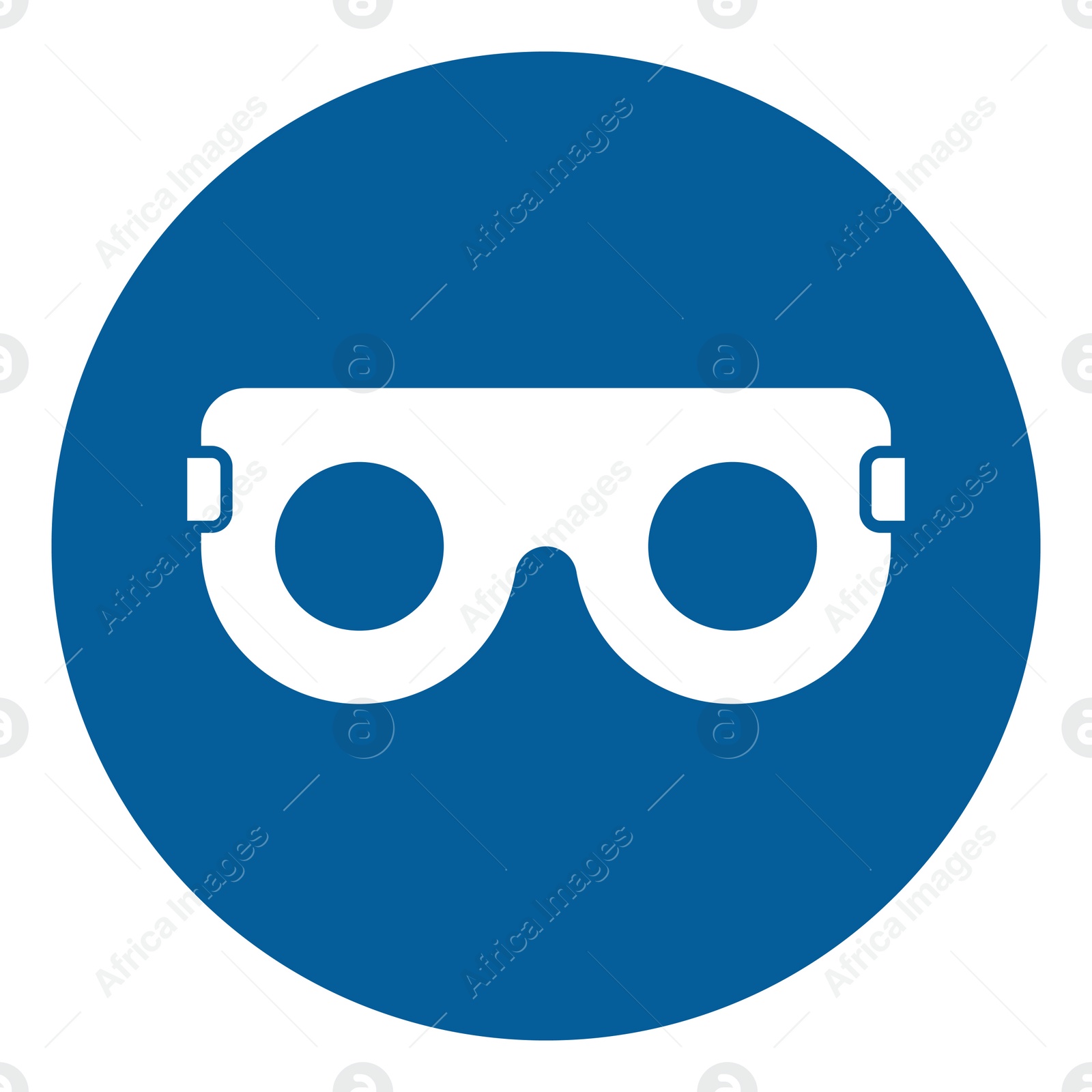 Image of International Maritime Organization (IMO) sign, illustration. Eye protection symbol