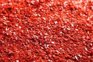 Crushed chili pepper as background