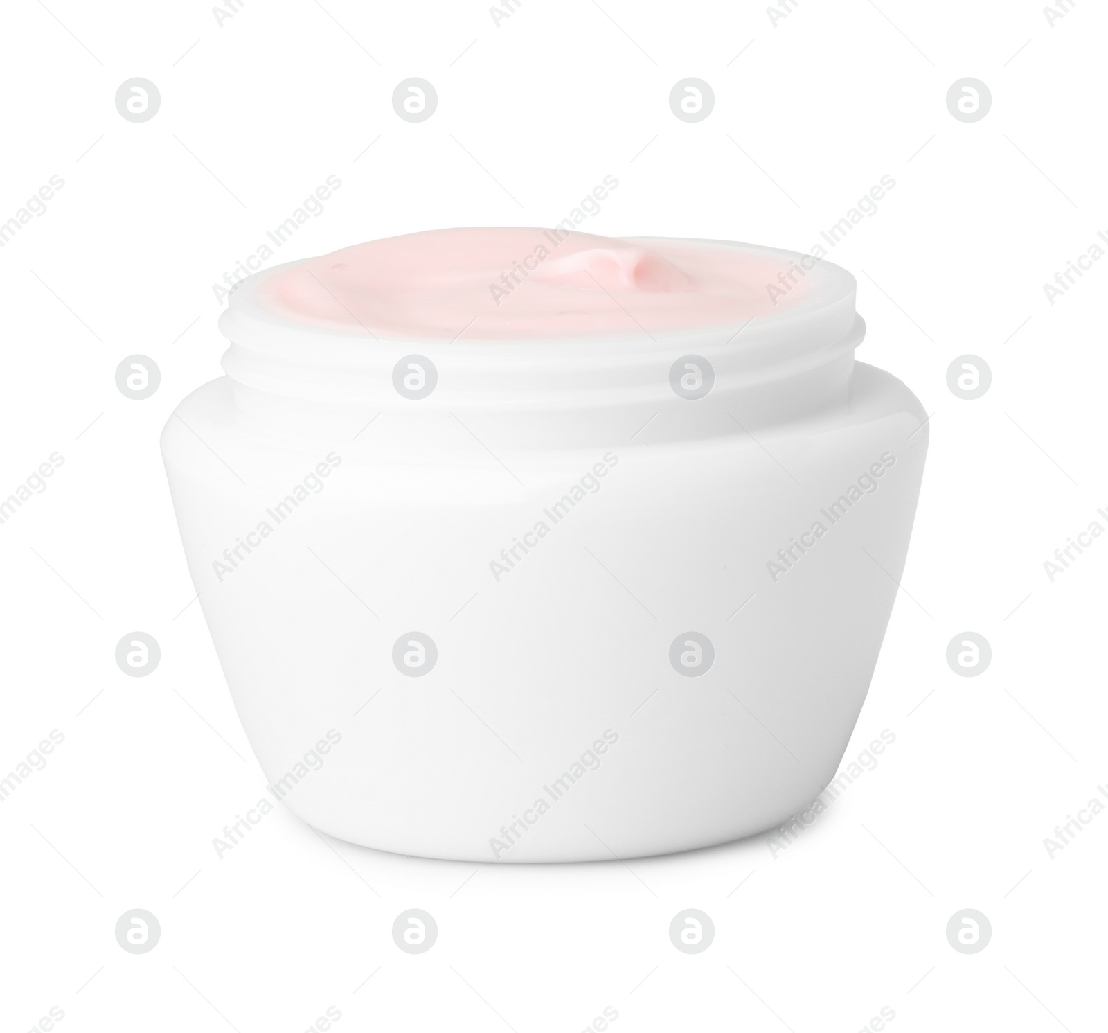 Photo of Jar of body cream on white background