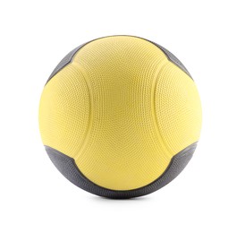 One rubber ball isolated on white. Sport equipment