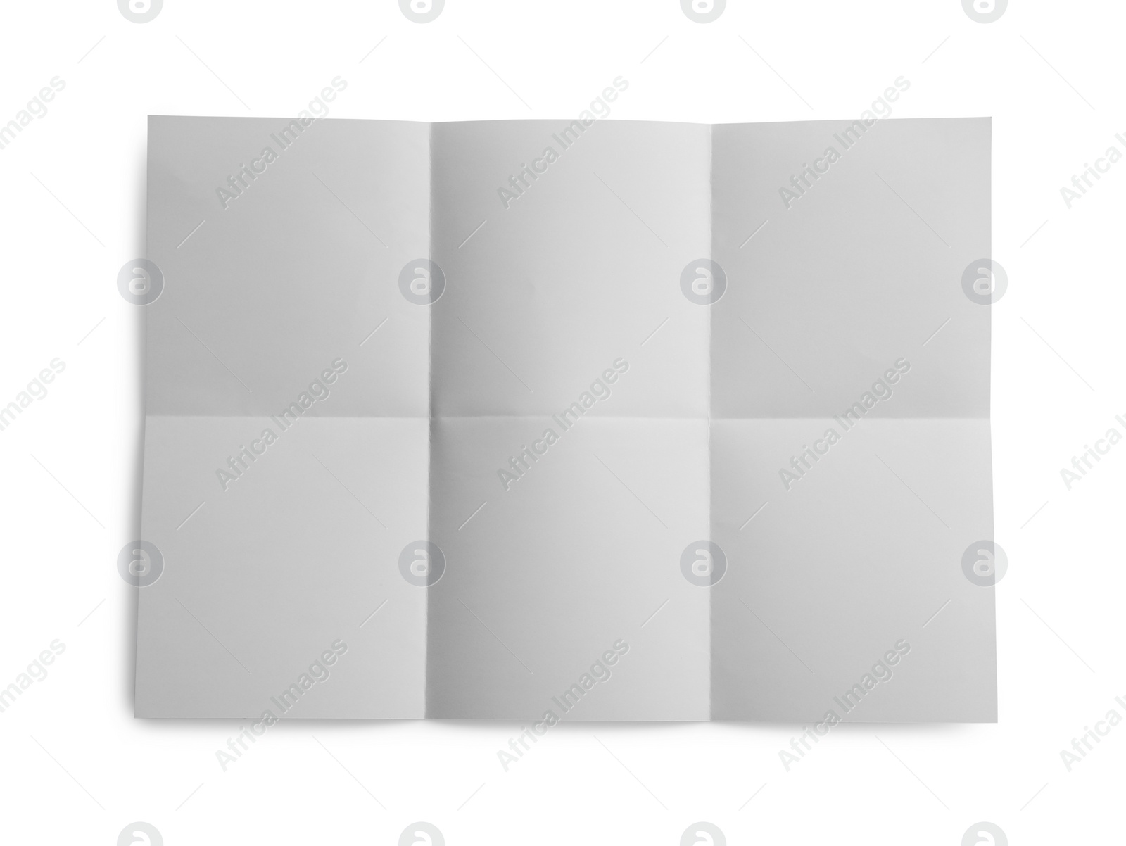 Photo of Blank sheet of paper with creases, top view