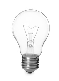 Photo of New modern light bulb isolated on white