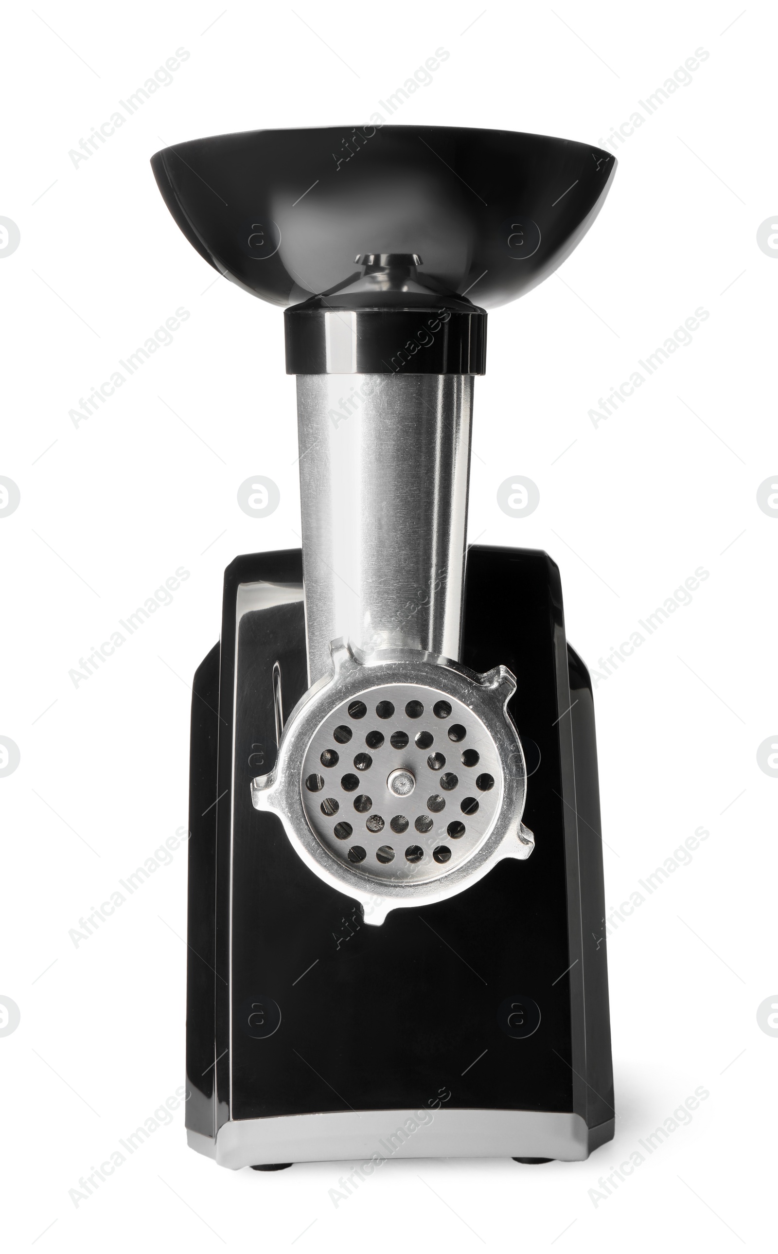 Photo of One electric meat grinder isolated on white