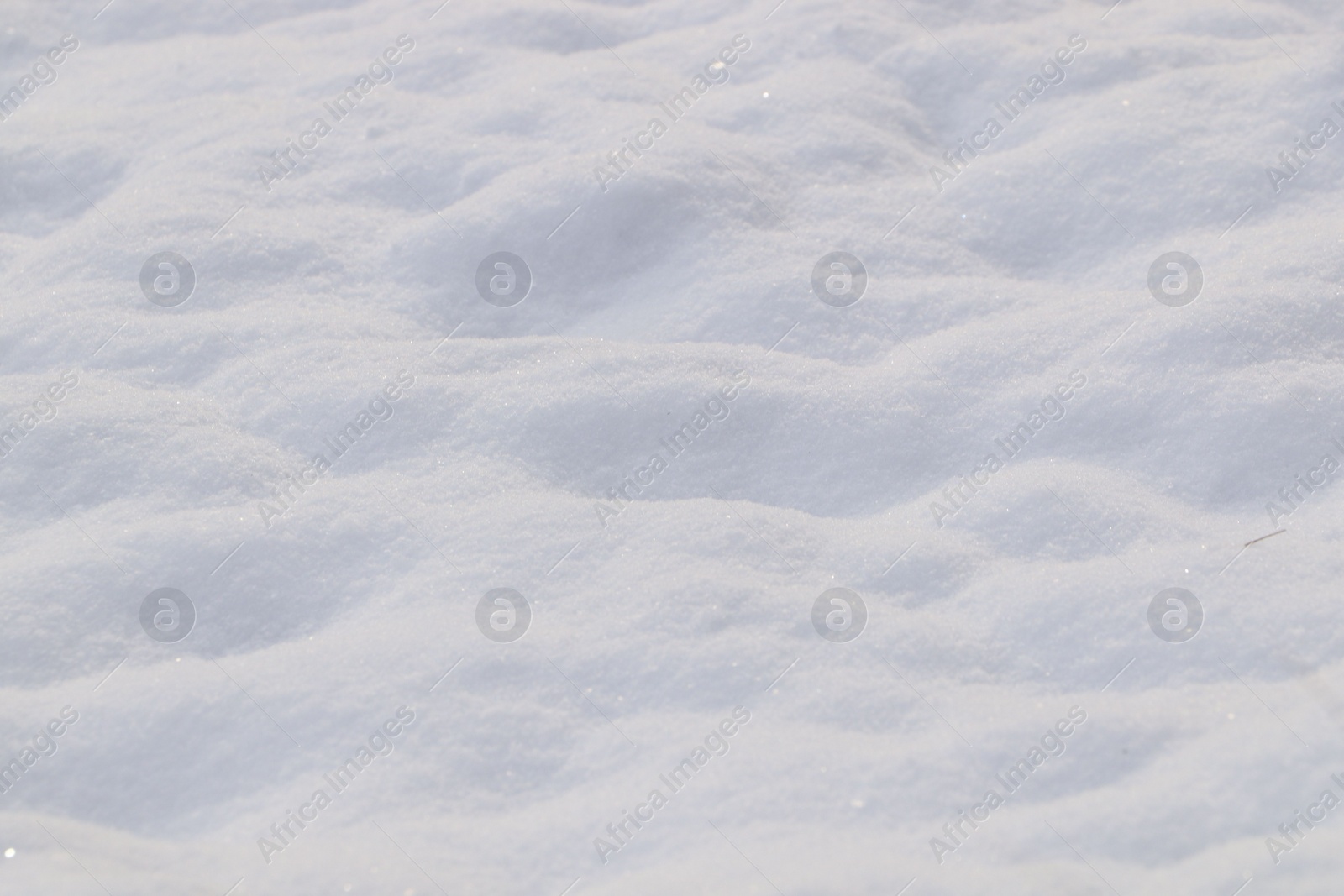 Photo of Beautiful snow as background, closeup. Winter weather