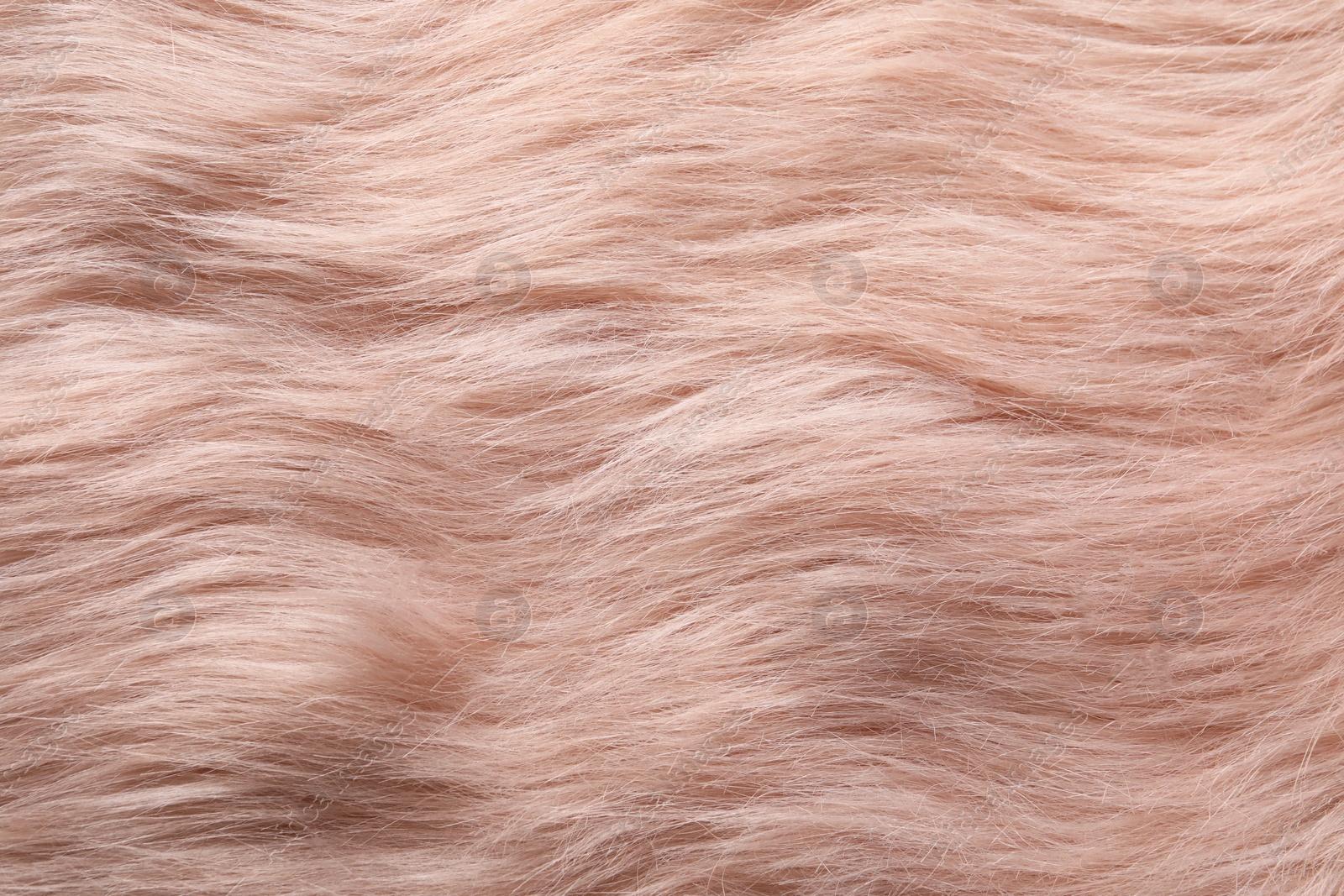 Photo of Texture of faux fur as background, top view