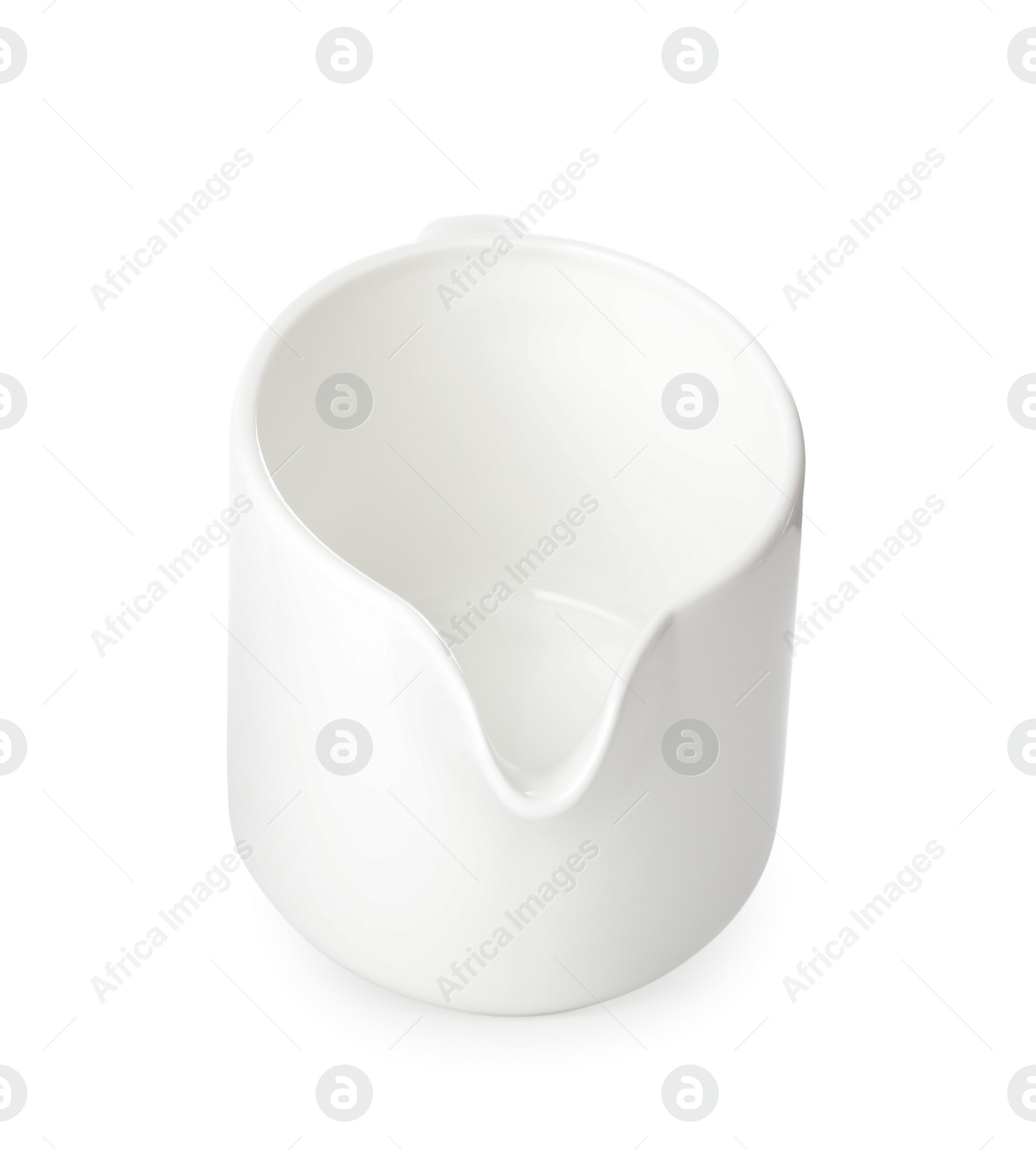 Photo of Clean empty sauce jug isolated on white