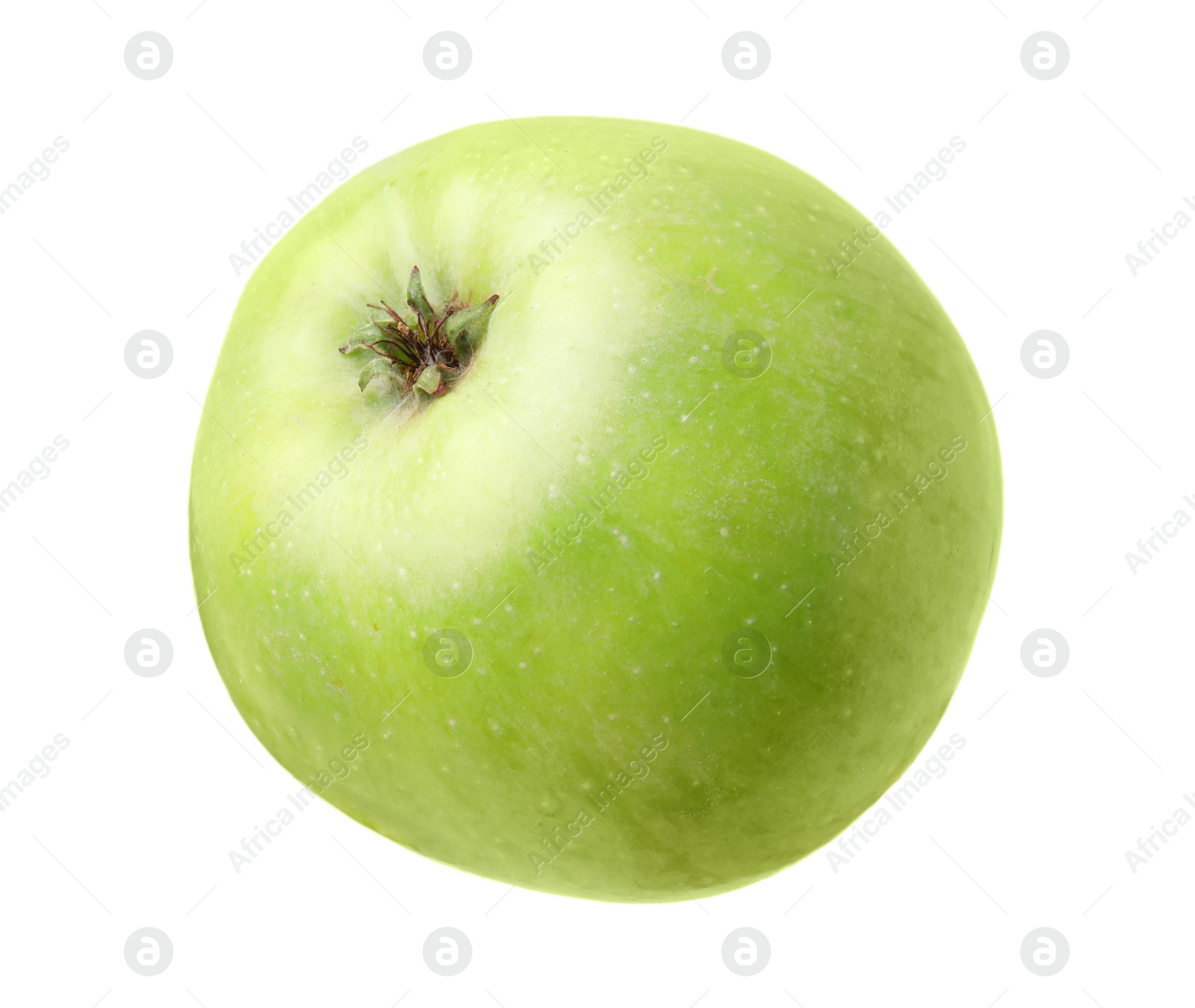 Photo of Whole ripe green apple isolated on white