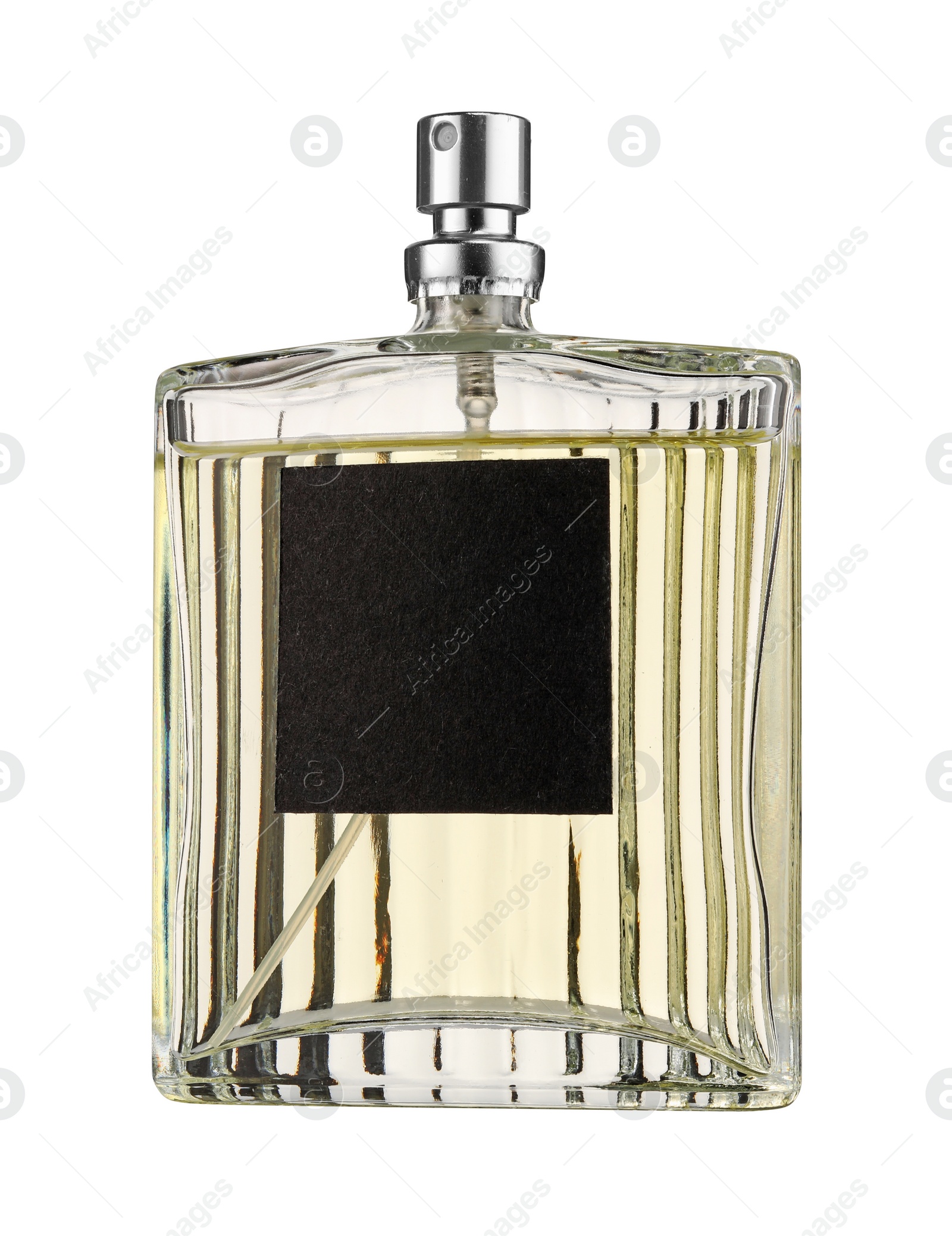 Photo of Luxury perfume in bottle isolated on white