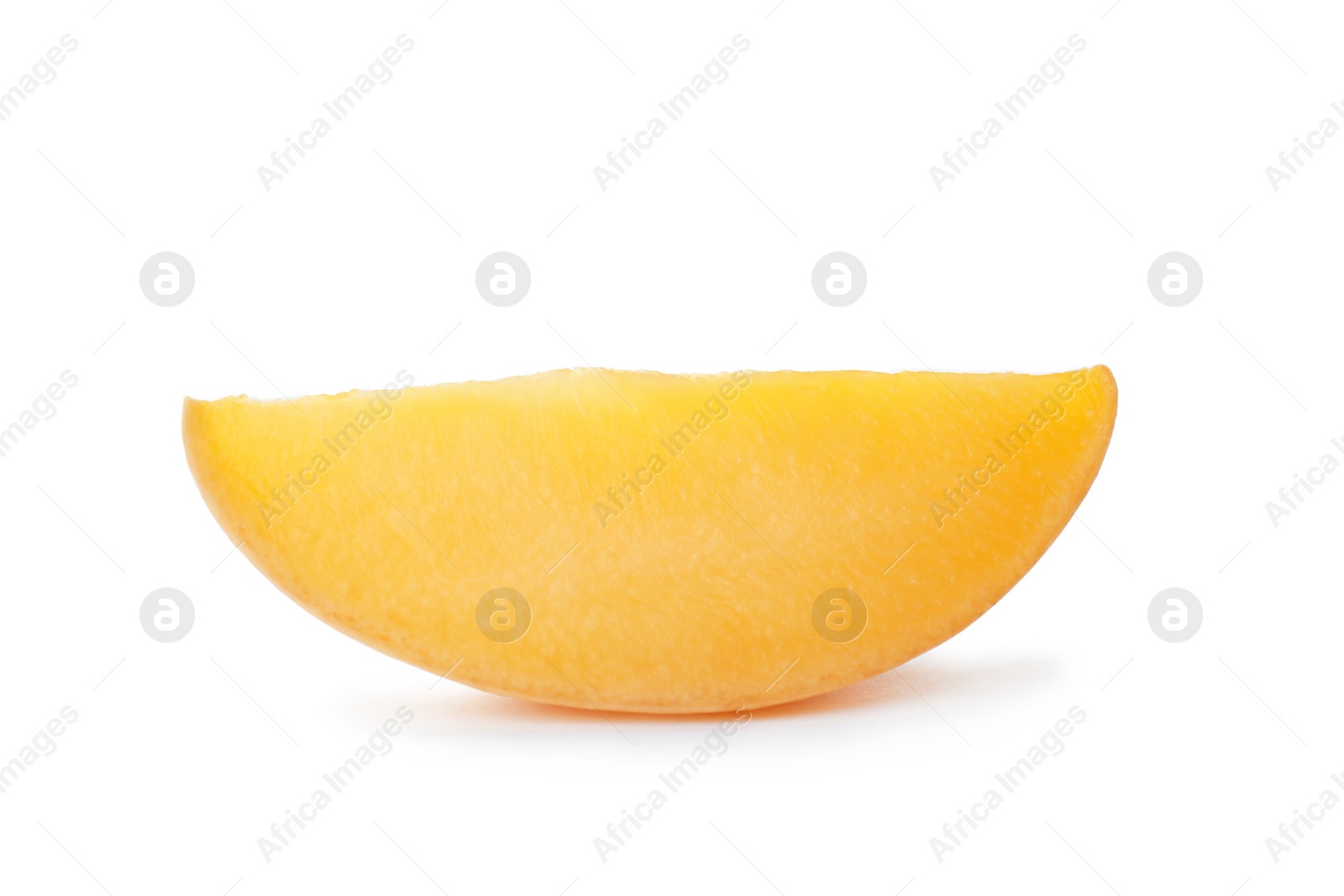 Photo of Fresh juicy mango slice isolated on white