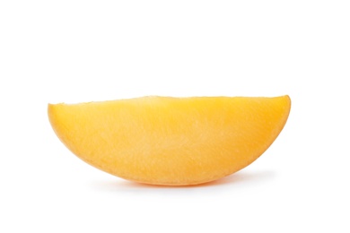 Photo of Fresh juicy mango slice isolated on white