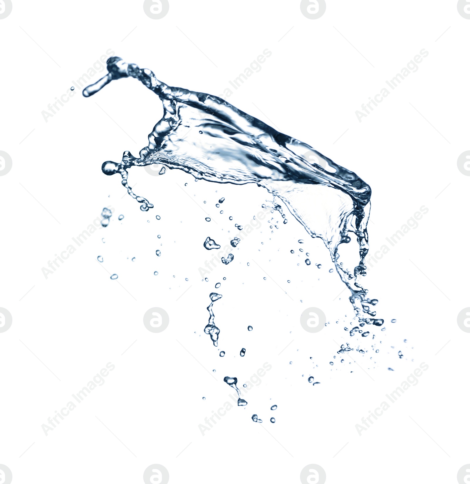 Photo of Abstract splash of water on white background