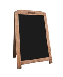 Blank advertising A-board on white background. Mockup for design