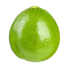 Fresh green ripe lime isolated on white