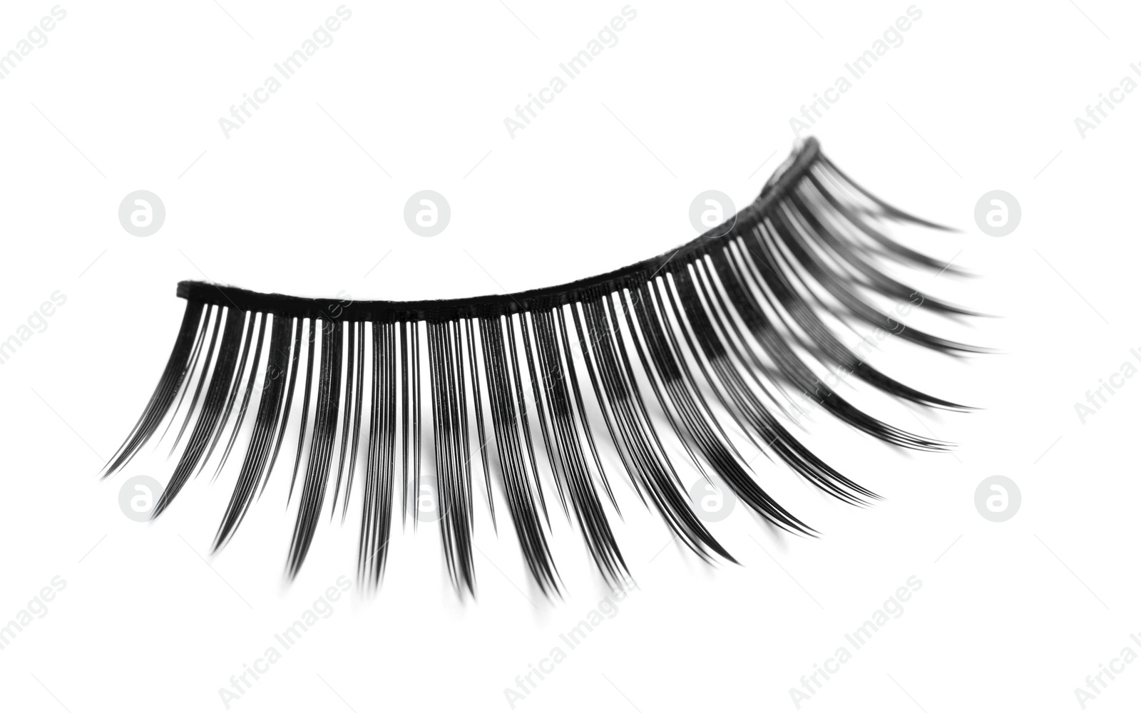 Photo of False eyelashes on white background