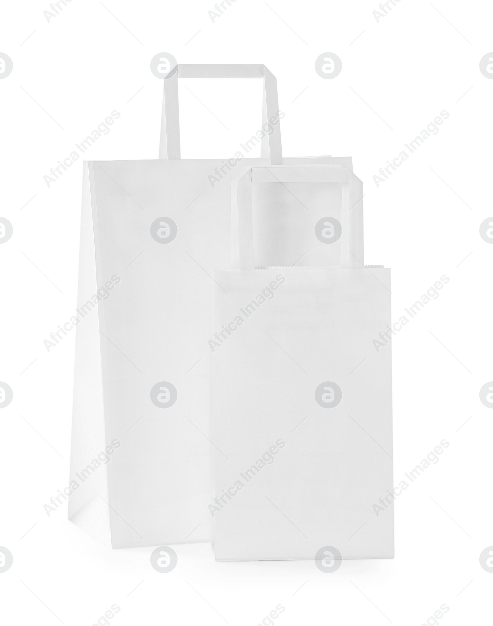 Photo of Two new paper bags isolated on white