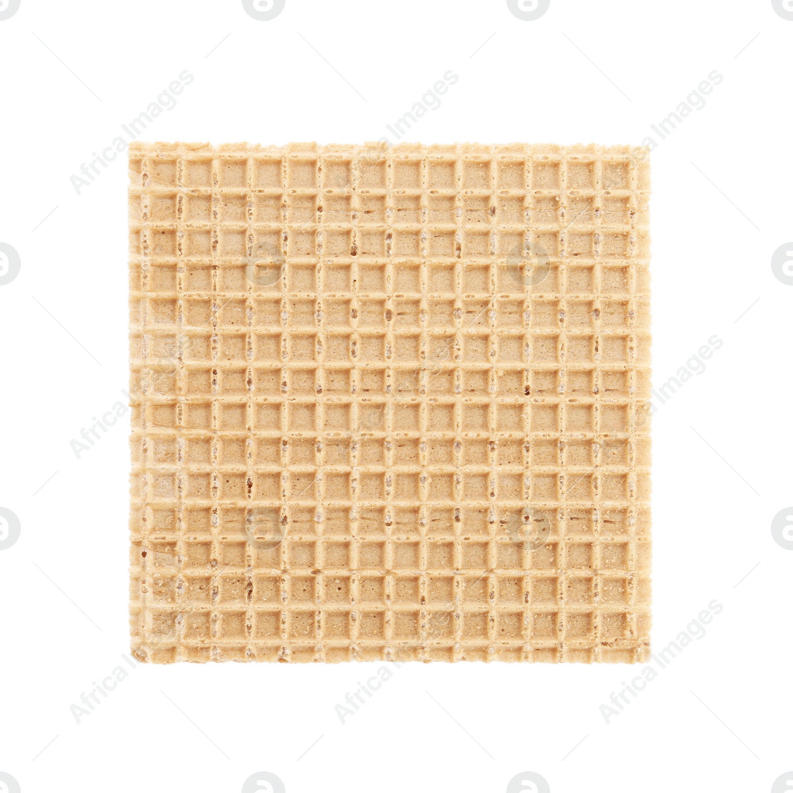 Photo of Delicious crispy wafer on white background. Sweet food