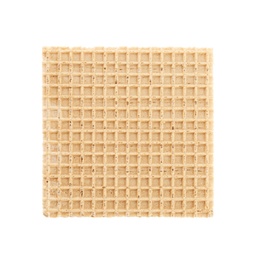 Delicious crispy wafer on white background. Sweet food