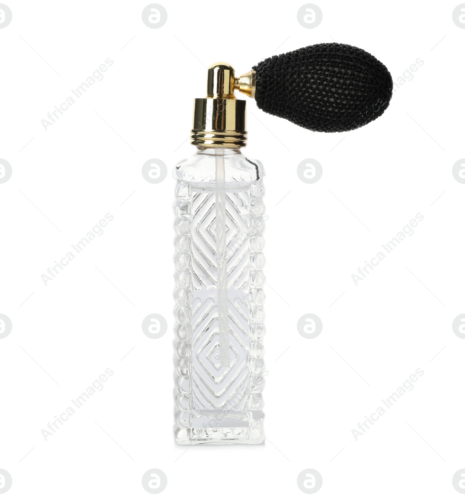 Photo of Vintage bottle of perfume isolated on white