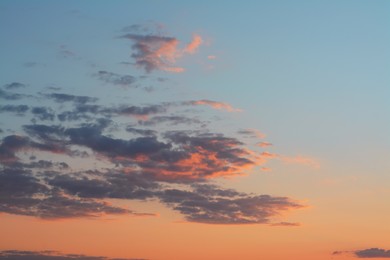 Photo of Picturesque view of beautiful sky with clouds at sunset