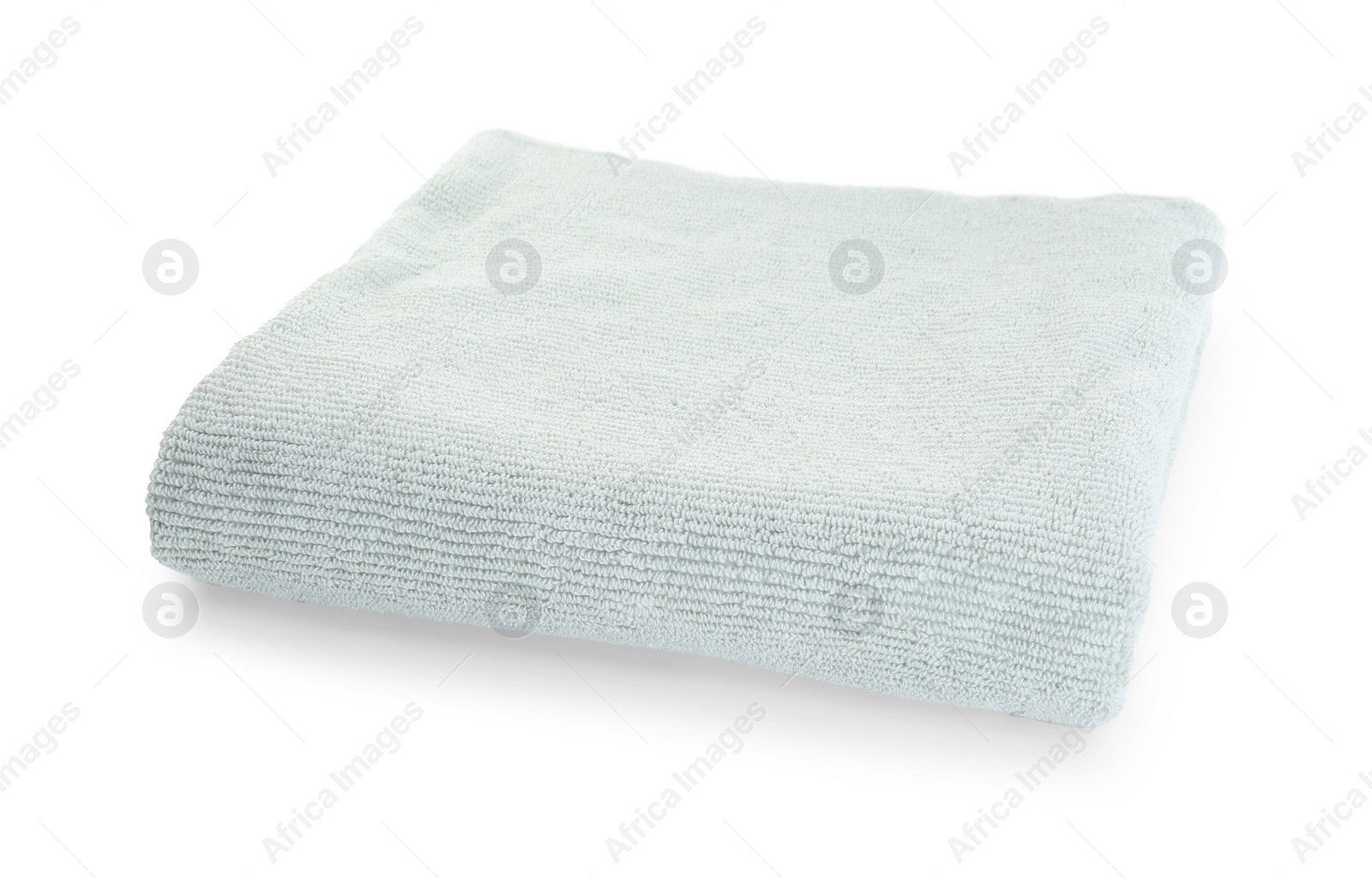 Photo of One soft folded towel isolated on white