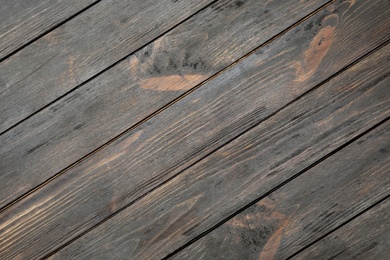 Texture of wooden surface as background, top view