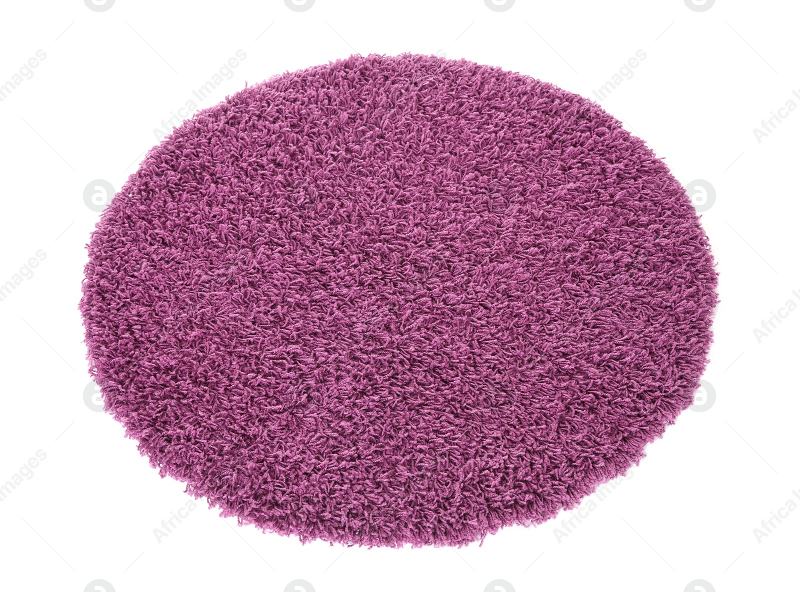 Photo of Round color carpet on white background